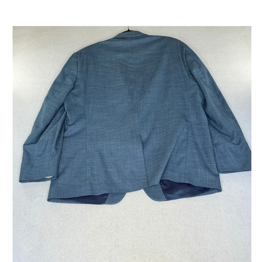 Lauren Ralph Lauren Blazer Mens 46R Blue Textured Two Button Sport Coat